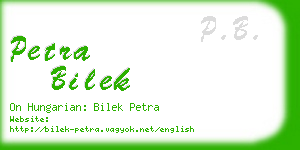 petra bilek business card